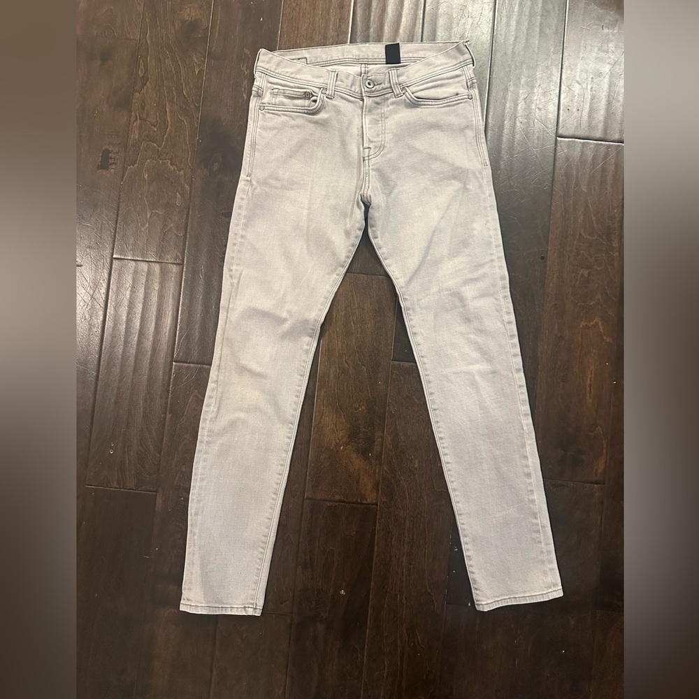 &Denim Men's Classic Light Gray Skinny Jeans Stretchy 30x32